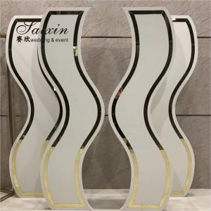 Wholesale Unique design curve 4 pcs set acrylic stand for wedding stage decoration from china suppliers