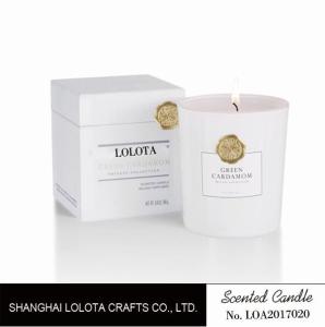 Wholesale Aromatherapy Home Scented Candles All Natural Soy Wax White Bottle With Gift Box from china suppliers