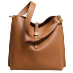 Hasp Closure PU Shoulder Bag Armpit Leather Underarm Bag