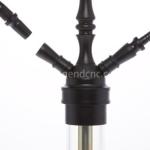 Black Two Holes Egyptian shisha hookah Aluminium Material Anodic Sandblasted