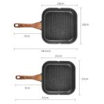 High Quality Gas Stove Griddle Aluminium Black Grill Pans Nonstick Steak Frying