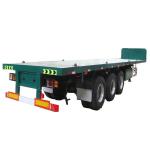 2/3 Unit 13 Ton Axles Flat Bed Semi Trailer for Container or Bulk Cargo