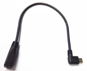 Wholesale Micro USB 5 Pin female to Left angle 90 degree Micro 5P male plug extension Cable from china suppliers