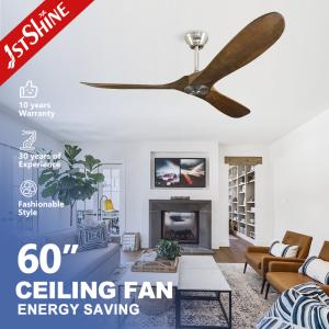 Wholesale 1stshine 60 Inch Metal Ceiling Fan with 35W DC Motor and Energy Saving Wooden Propeller from china suppliers