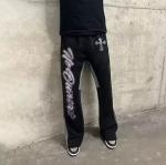 Breathable Joggers Track Pants 100% Cotton Custom Sweat Pants Flared Sweatpants