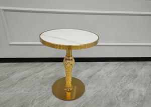Wholesale Contemporary 80cm Dia Wrought Iron Marble Coffee Table With Handle from china suppliers