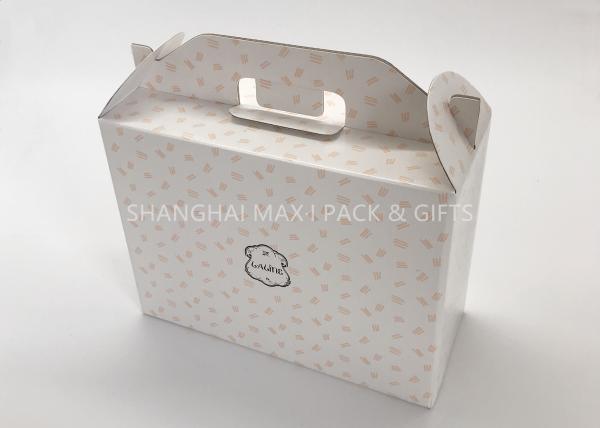 Recycled Brown / Pink Kraft Paper Storage Boxes Without Lids Logo Printing Die