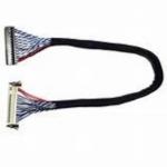 Black LVDS Cable with AWG26-28 Wire Gauge and 105C Rated Temperature