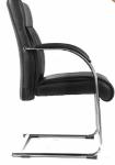 Factory Manufacture Office Conference Room Low Back Bow Leather Meeting Chair