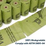 Dog Cat Poop Bag Pet Waste Printed 100% Biodegradable Poo Bags with Dispenser