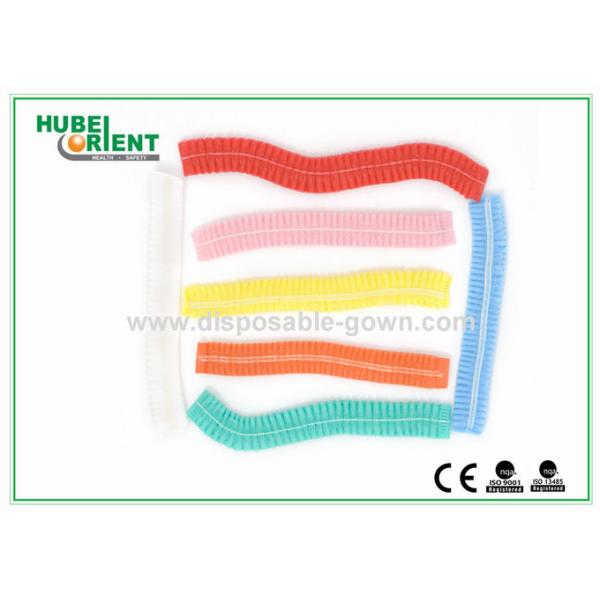Non Stimulating 10g/m2 PP Non Woven Head Cover With Double Elastic