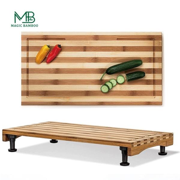 Chopping Blocks for Commercial Buyers Multi-Functional Bamboo Countertop Cutting