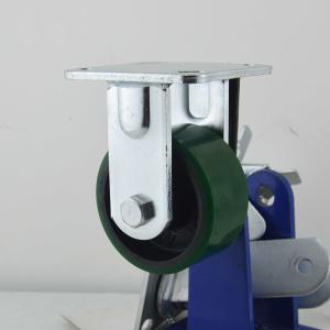 Wholesale 4 Inch Cast Iron Polyurethane Directional Fixed Caster 2816LBS Capacity Solid PU Wheel 4PCS Set from china suppliers