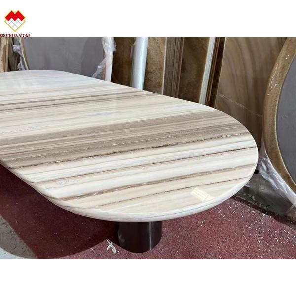 Palissandro Blue Marble Table Top Modern Dining Table with Draw and 180*90cm Size