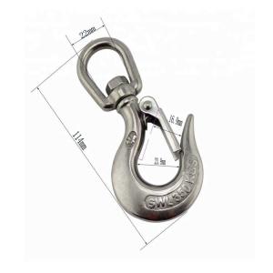 China 316 Stainless Steel Swivel Eye Crane Hook for Heavy Duty Marine Water Treatment Needs on sale