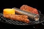 Square 185g Net BBQ Smoke Generator 304ss Bbq Pellet Smoke Tube Brush Hook