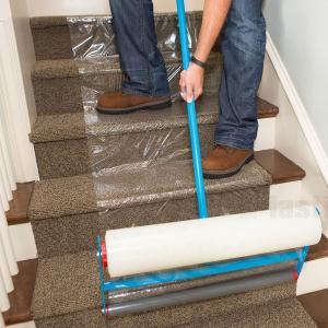Wholesale High Tack Transparent PE Adhesive Stair Carpet Cover Shield Protective Film Roll from china suppliers
