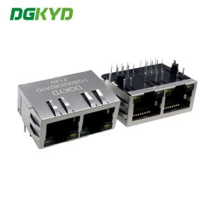 Wholesale Low Profile 1x2 Cat6 RJ45 Multiple Port Connectors DGKYD112B002DB2A1D from china suppliers