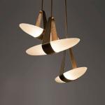 Nordic Modern Creative D40cm*H50cm Leather Glass Pendant Light Chandelier for