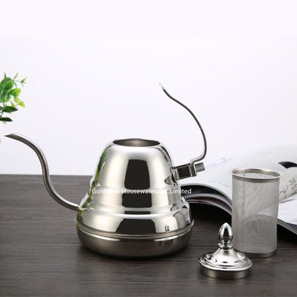 Perfect hand drip coffee pot 1200ml pour over kettle with lid modern design