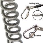 Plastic Bungee Coiled Tool Lanyard Performing Jobs At Heights Keep Tools From