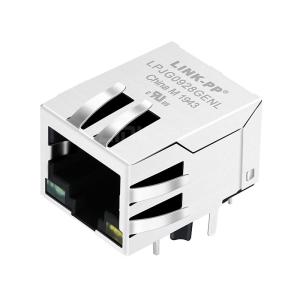 Wholesale LPJG0928GENL 100/1000 Base-T Tab Down Green/Yellow Led Single Port POE RJ45 Socket Connector from china suppliers