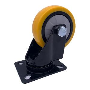 Wholesale 4 Inch Swivel Plate Caster Wheels on Orange Polyurethane Wheels from china suppliers