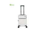 ABS+PC Hard Sided Luggage with Front Pocket and Spinner Wheels