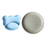 BPA Free Silicone Baby Tray Cat Shape Tableware Feeding Plate Customized