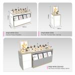 Cosmetic Retail Store Shelf White Wood Facial Mask Back Cabinet For Trendy Shop