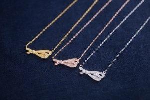 Wholesale OEM CZ 925 Sterling Silver Neckalce Mini Zircon Charms from china suppliers