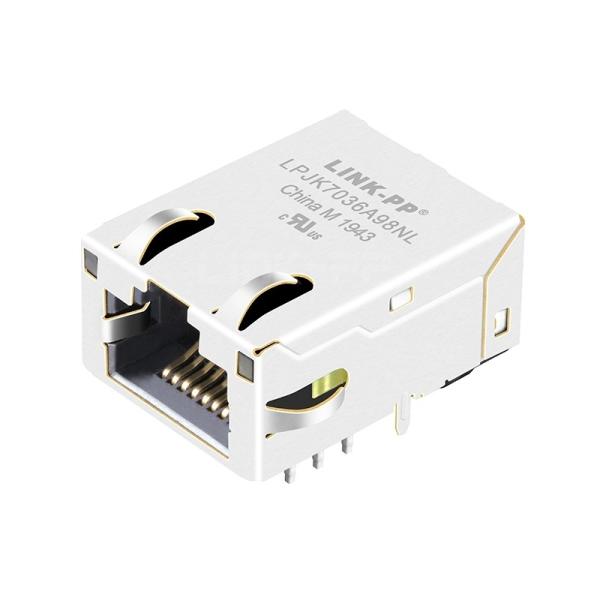 LPJK7036A98NL 10/100/1000 Base-T Tab Up Low Profile Connector RJ45 Orange&Green