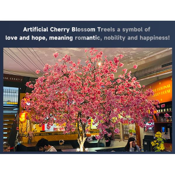 Factory custom realistic artificial cherry tree wedding events decoration high quality pink cherry blossom tree