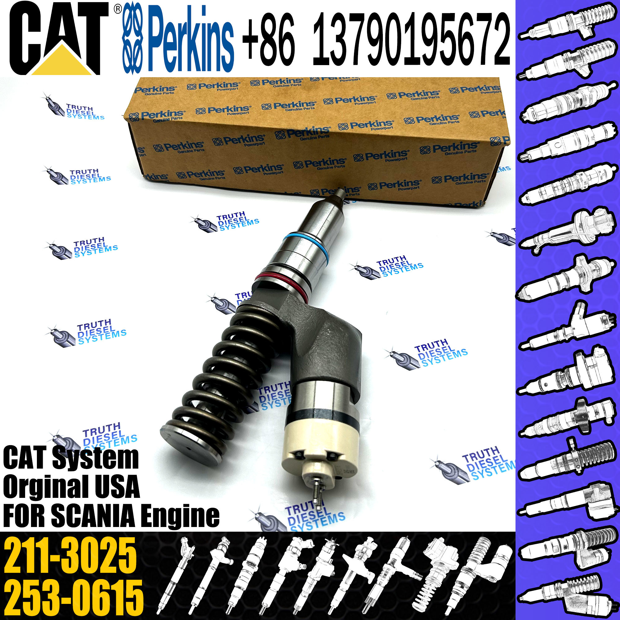 Fuel injector Assembly 200-1117 249-0709 211-3023 253-0616 211-3025 For CAT C15