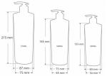 PET Plastic Custom Cosmetic Shampoo Bottles 500ml With Lotion Pump