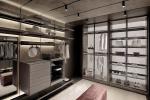 Tailored Modern Custom Walk In Closet Wardrobe With Glass Door Penal