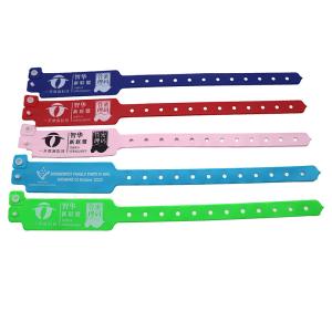 Wholesale Disposable Custom Wristband Neon Fluorescent Color Plastic Vinyl PVC Waterproof Event Party Wristband from china suppliers