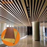 Structured Linear Aluminium Strip Ceiling Panels Decorative Commercial Suspended