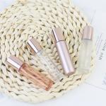 5ml 10ml Round Glass Essential Oil Bottle Pink Roller Roll With Aluminum Cap
