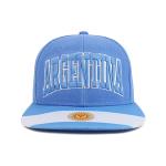 Adjustable 100% Cotton Sports Red Flat Brim Snapback Hats 3D Embroidery Custom