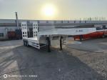 80/100/160ton 3 Axles Low Bed Semi Lowboy Heavy Duty Lowbed Flated Bed Semi