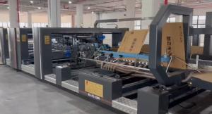 Wholesale Fully Automatic Carton Folder Gluer Machine Flat Wire with Suction Belt Feeding from china suppliers