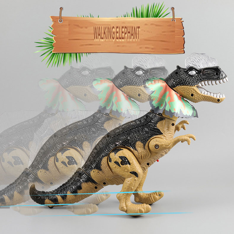 Children's Electric Toy Double Crowned Dragon with Lights Chirping Walking Flapping Wings Items
