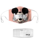 Cartoon Printed Activated Carbon Filter Face Mask
