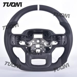 Wholesale Custom Leather Flat Bottom Ford Carbon Fiber Steering Wheel Bolt On Upgrade from china suppliers