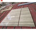 12x24 Inch Size Grey Veins Beige Travertine Floor Slab at Good in Modern Design