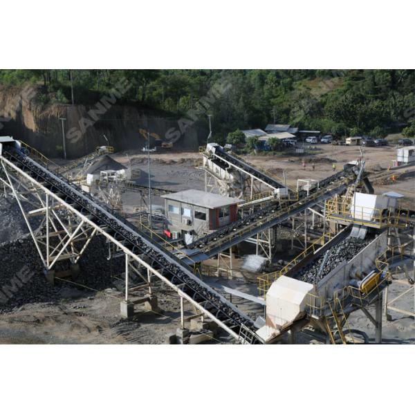 AC Motor Granite Basalt Iron Ore Production Line For Mining