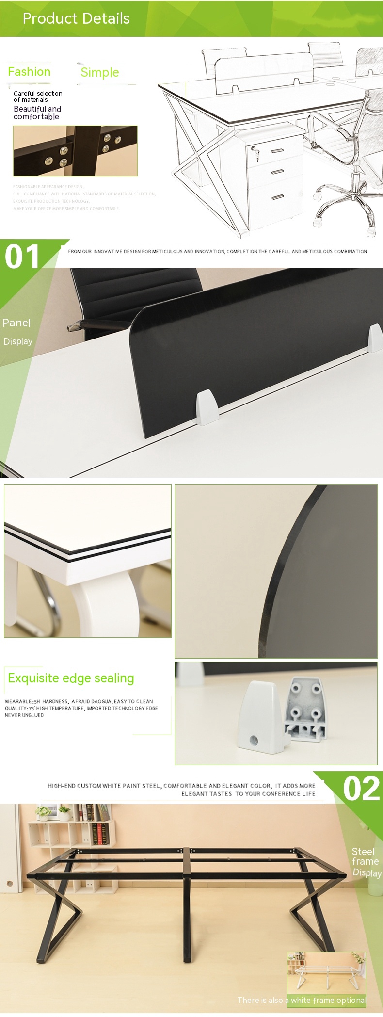 4 Person and 6 Person Combination Office Furniture for Collaborative Modern Workspace