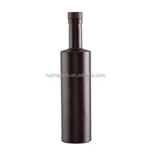Wholesale 500ml 750ml Matte Black Whiskey Glass Bottles with Cap Preferred by Beverage Industry from china suppliers