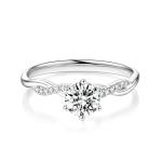 Beautiful Design Lab Grown Diamond Ring 18K White Gold for Gifts and Parties